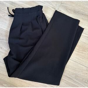 Madewell Drapey Paperbag Pants Black Size 4 Cropped